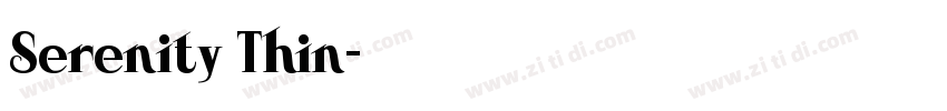 Serenity Thin字体转换